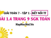 Bài 1.4 SGK Toán 7 tập 1 Kết nối tri thức